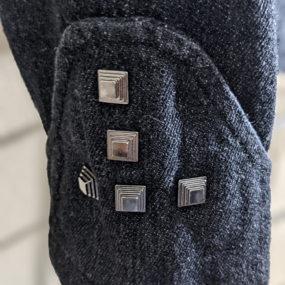 Chou Yatou black/gray denim moto jacket in Medium. - Picture 5 of 11